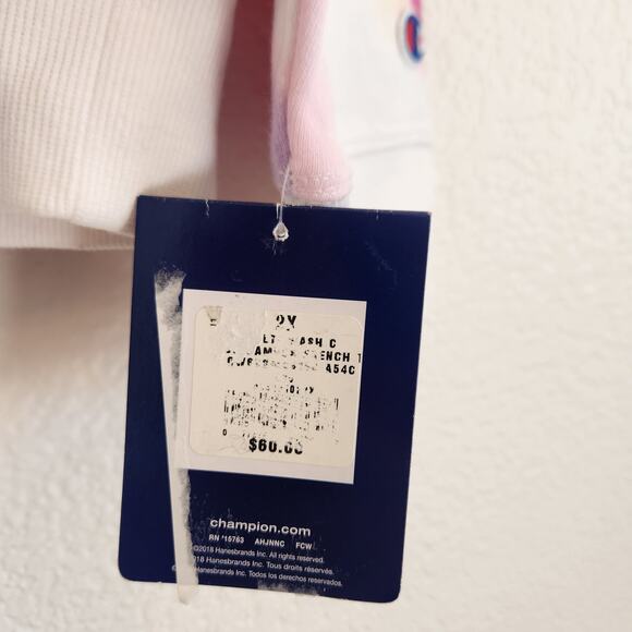 Champion Women Size 2XL Campus French Terry Crew Fuchsia Athletic Sweatshirt NWT - Picture 10 of 10